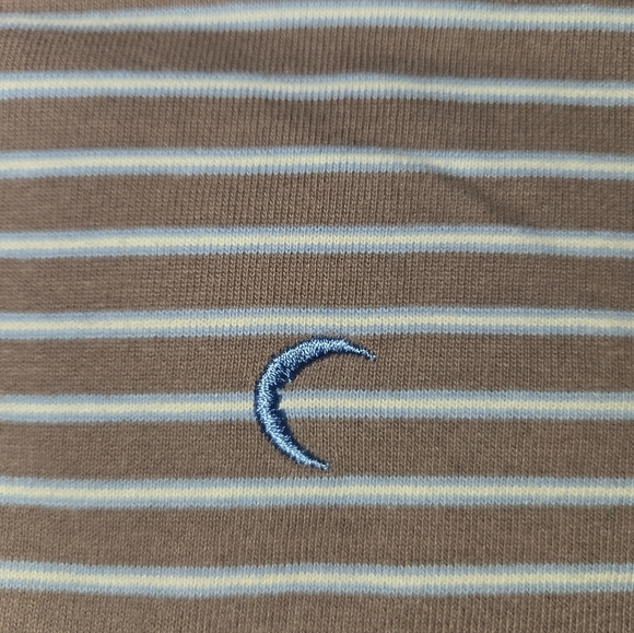 Zyia Brown And Blue Striped Crop Top - Picture 2 of 7